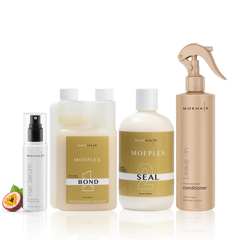 Pack of Moeplex Bond and Seal with Hair Serum & Leave-In Conditioner