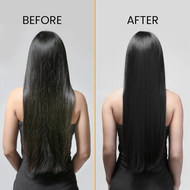 Before and After Use - Pack of Anti hair fall Shampoo & Conditioner with Hair tonic, hair serum and Deep Conditioning Hair Mask