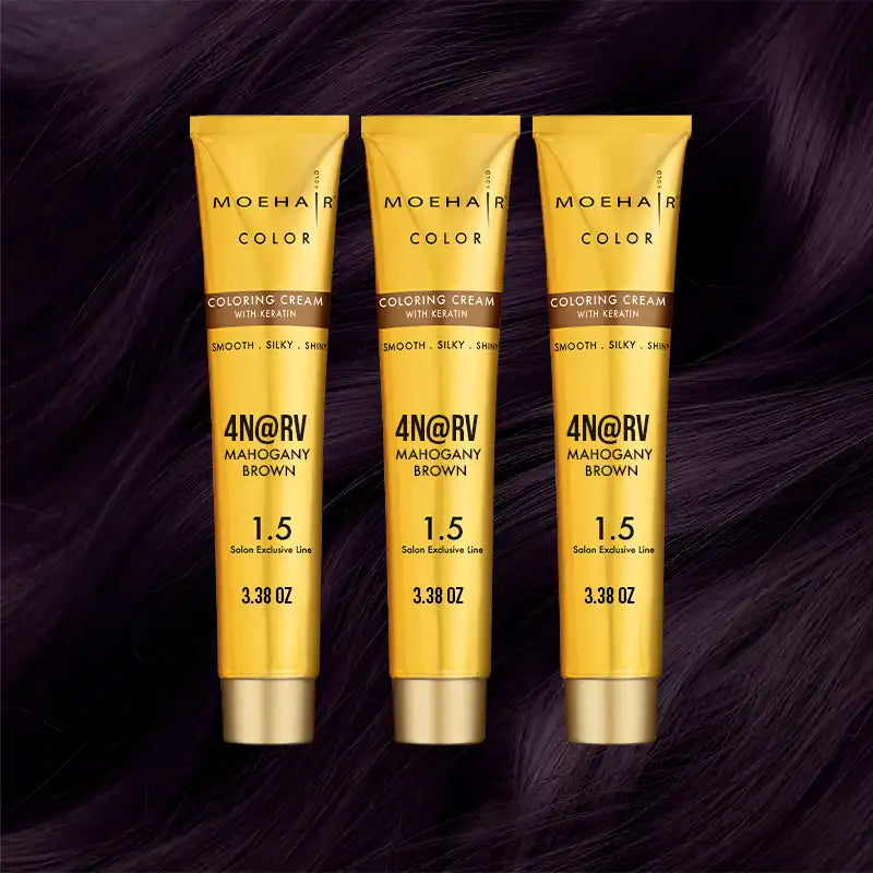 Pack of 3 - 4N@RV Mahogany Brown Hair Color