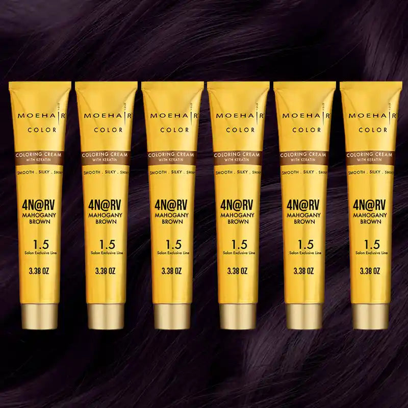 PAck of 6 - 4N@RV Mahogany Brown Hair Color