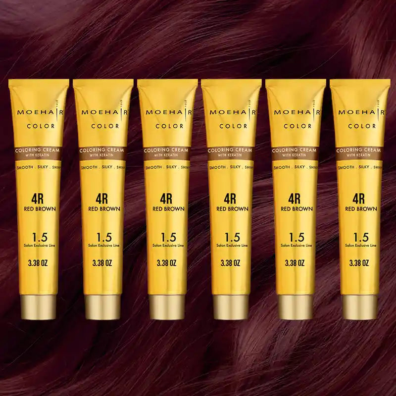 Pack of 6 - 4R Red Brown Hair Color