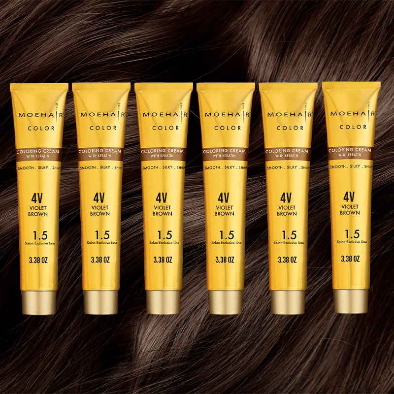 Pack of 6 - 4V Violet Brown Hair Color