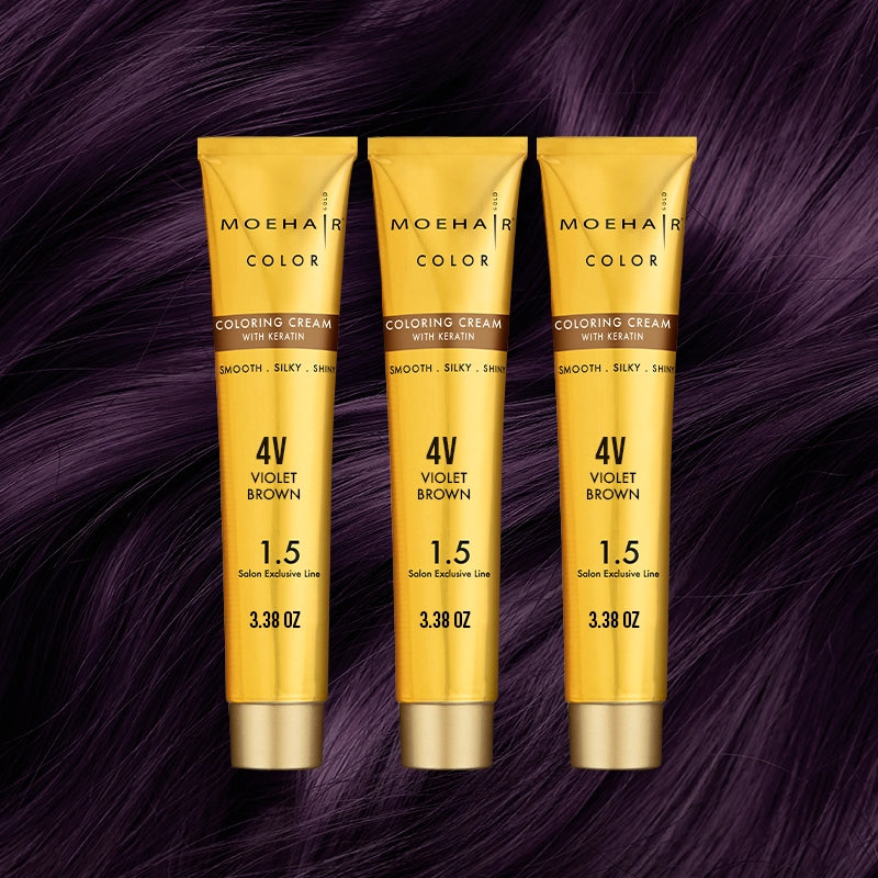 Pack of 3 - 4V Violet Brown Hair Color
