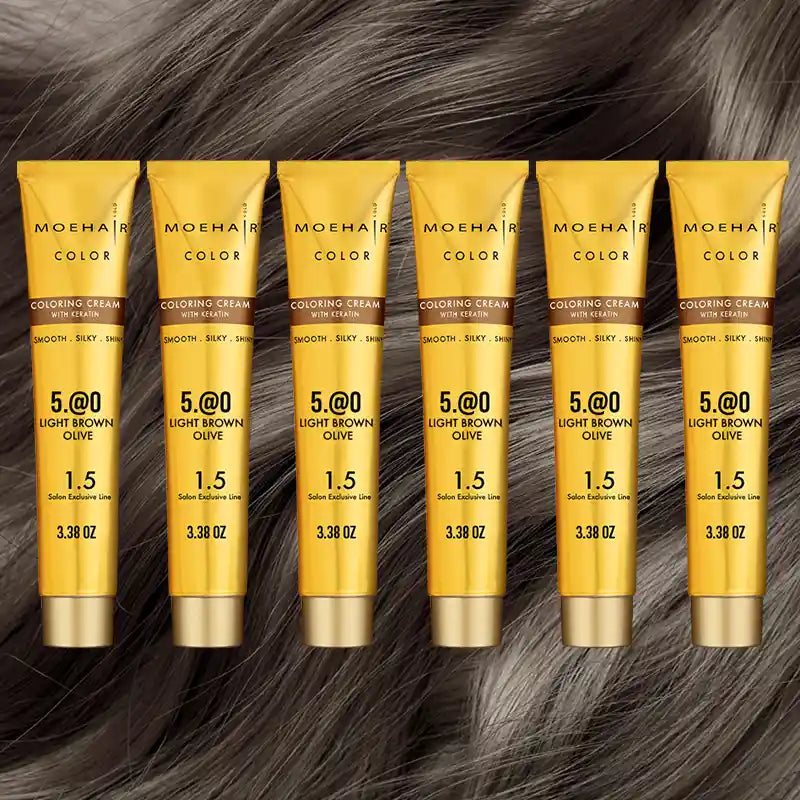 Pack of 6 - 5.@0 Light Brown Olive Hair Color