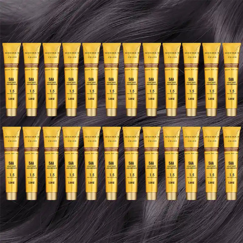 Pack of 24 - 5AA Light Deep Ash Brown Hair Color