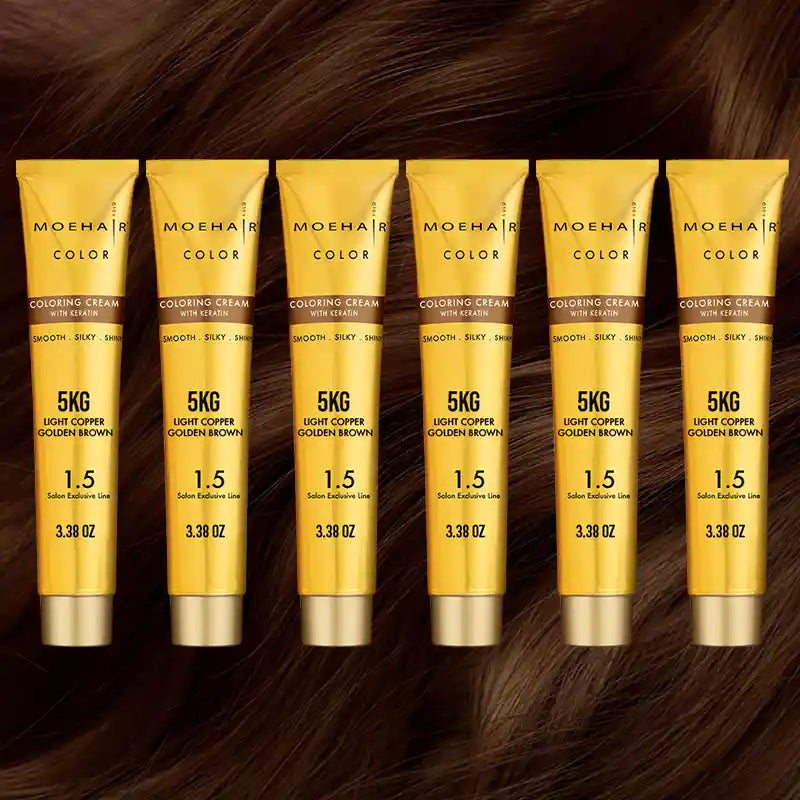 pack of 6 - 5KG Light Copper Golden Brown Hair Color