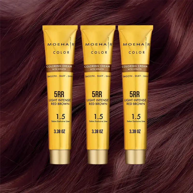 Pack of 3 - 5RR Light Intense Red Brown Hair Color