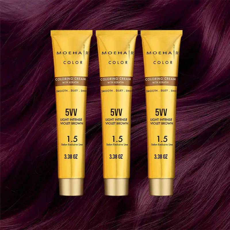 Pack of 3 - 5VV Light Intense Violet Brown Hair Color