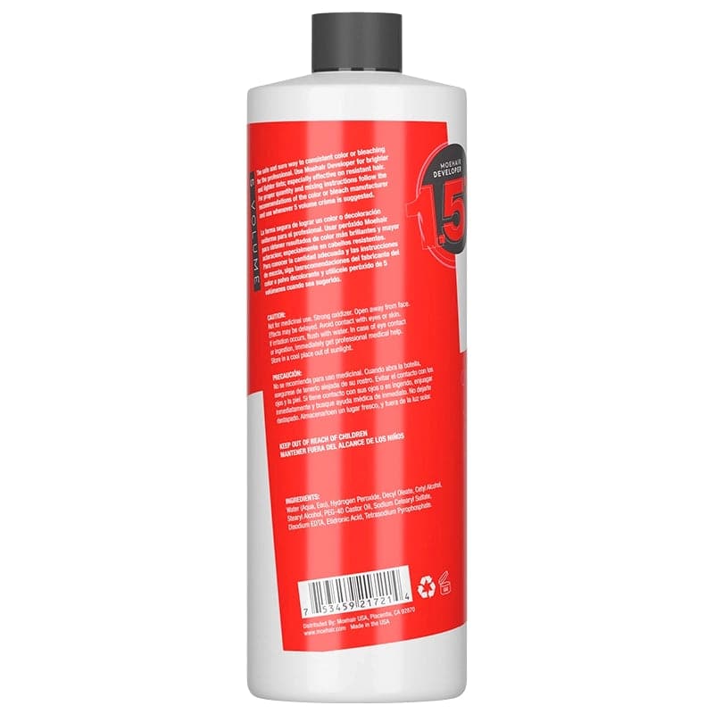 5 volume hair developer back image