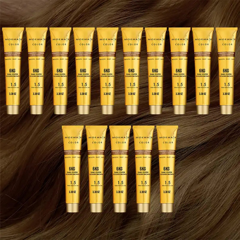 Pack of 15 - 6KG Dark Copper Golden Brown Hair Color