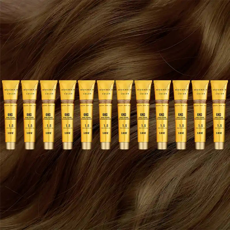Pack of 12 - 6KG Dark Copper Golden Brown Hair Color