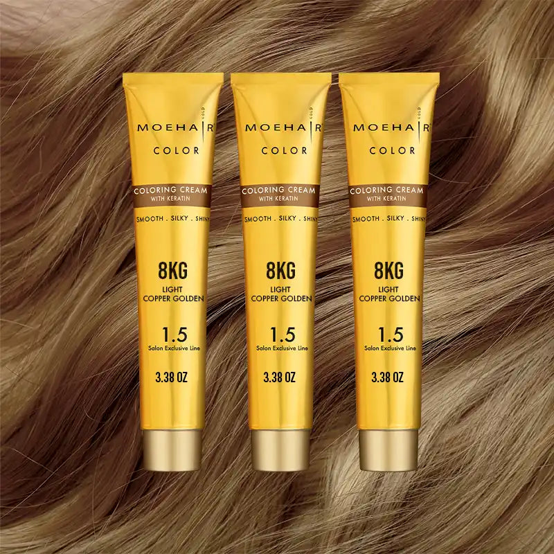 Pack of 3 - 8KG Light Copper Golden Blonde Hair Color