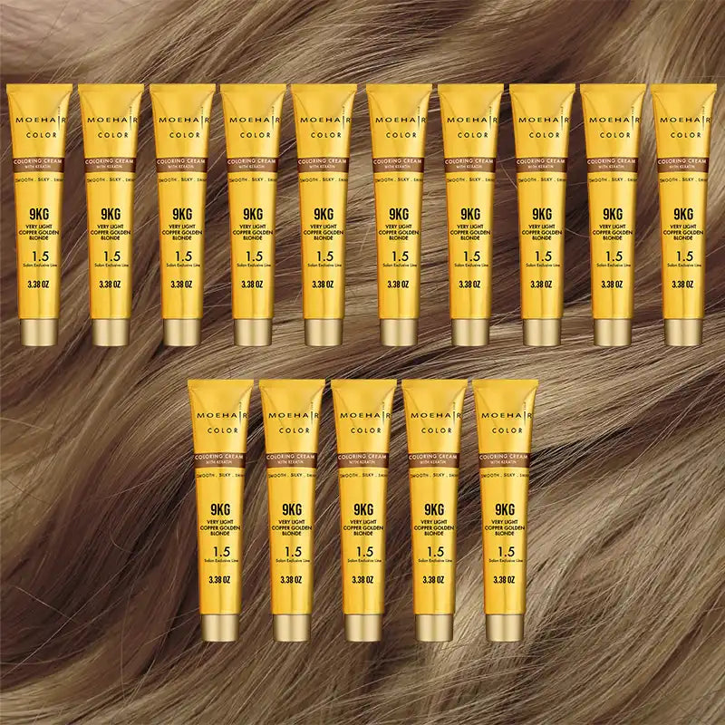 Pack of 15 - 9KG Very Light Copper Golden Blonde Hair Color