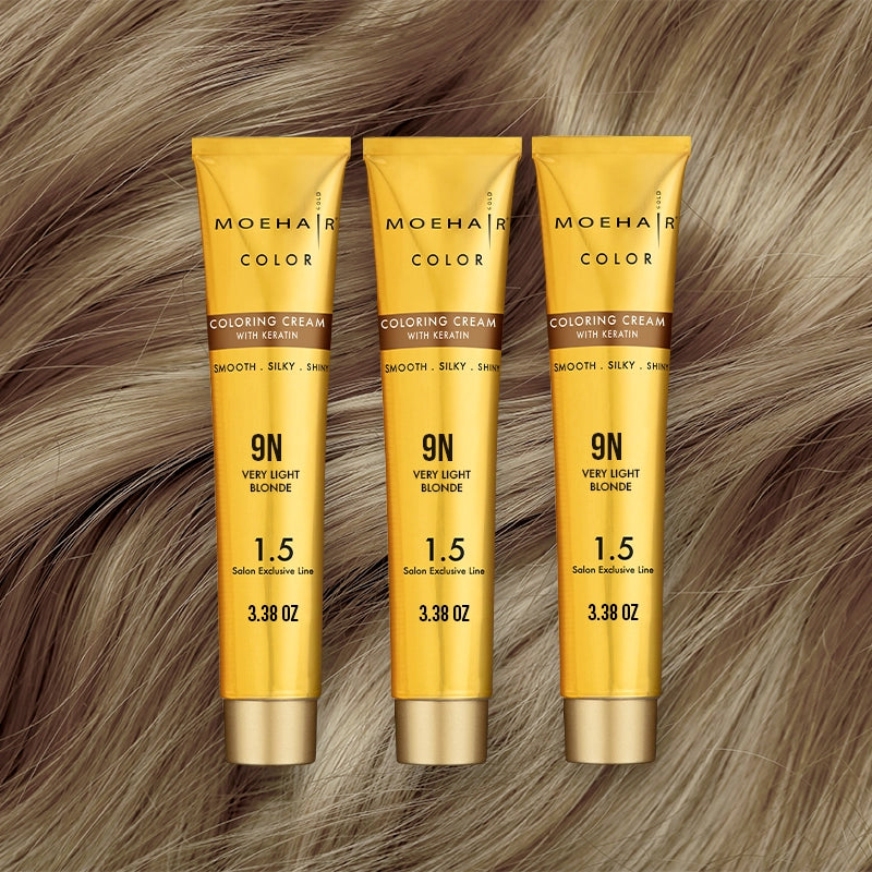 Pack of 3 - 9N Very Light Blonde Hair Color