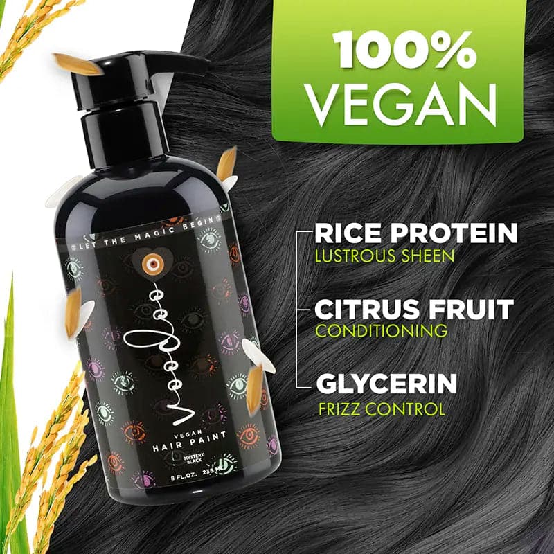 Vegan black hair dye