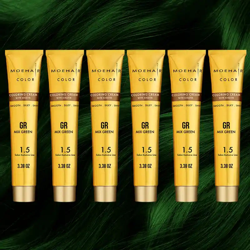 Pack of 6 - GR Mix Green Hair Color