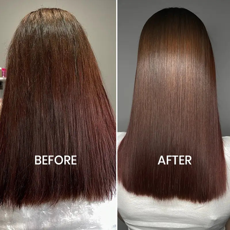 Hair Straightener, Serum & Hair Brush Trio Before And After