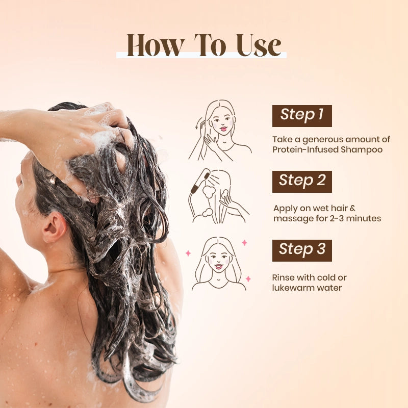 How to use - Protein Infused Shampoo
