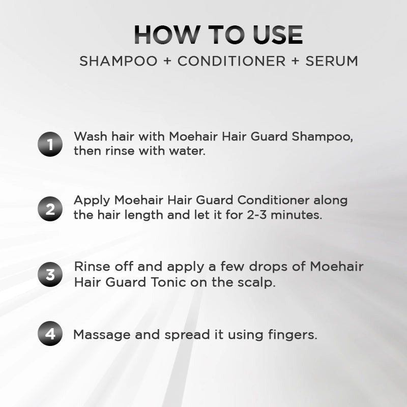 How to use - Hair Guard Shampoo, Conditioner with Tonic - TrioPack