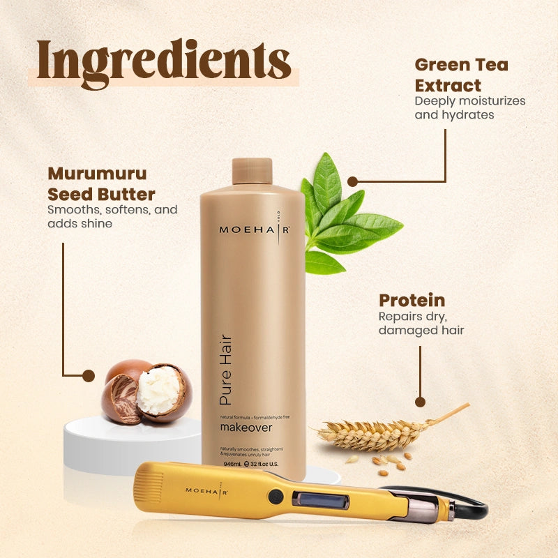Moehair Pure Hair Makeover and Hair Straightener Combo | Ingredients