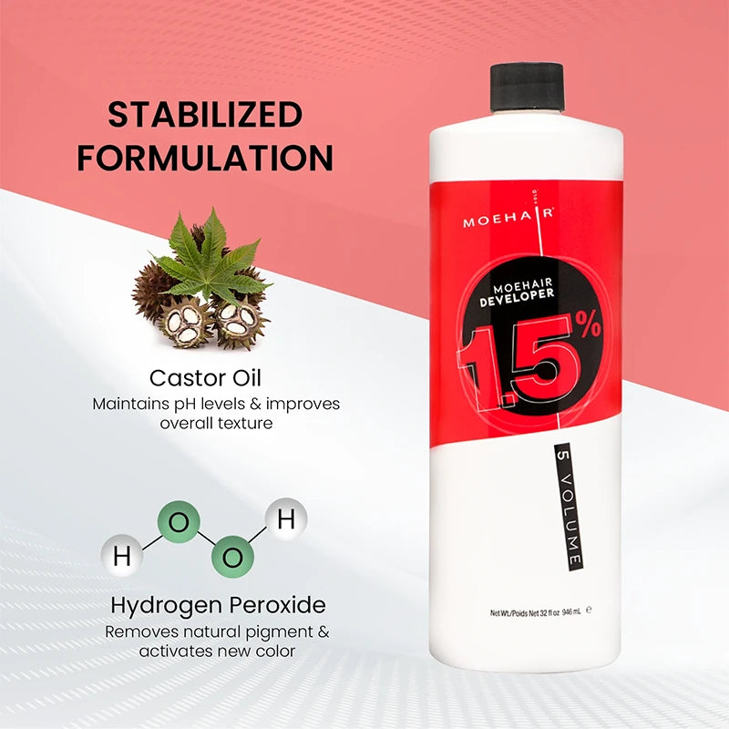 Moehair 1.5%, 5 volume Hair Color Developer