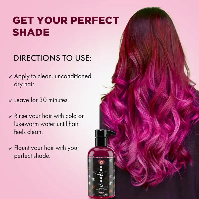 Directions to use Magenta hair dye