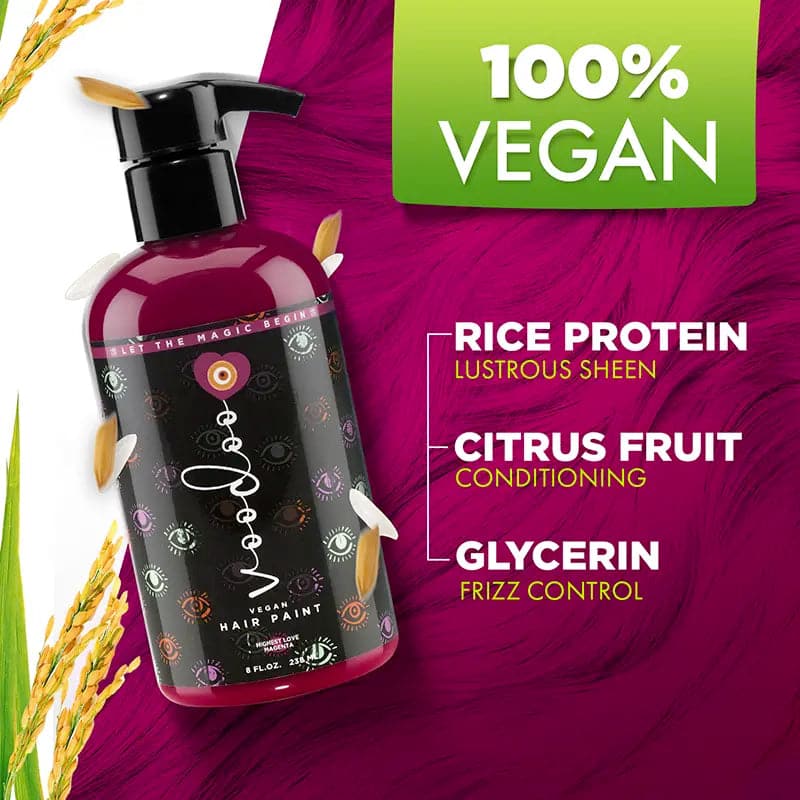 Vegan magenta hair dye