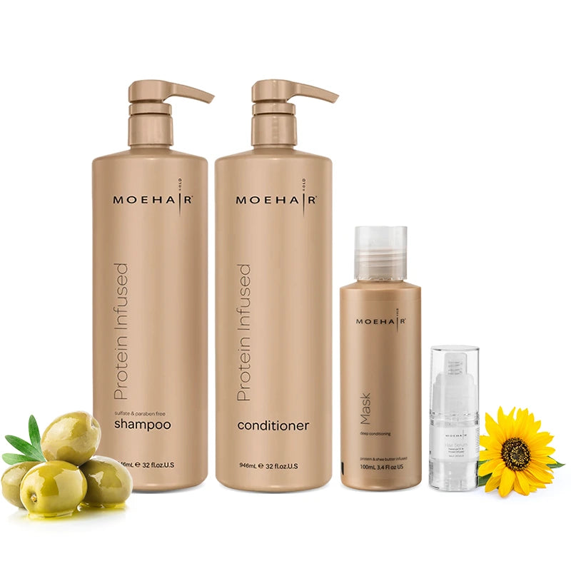 Pack of Protein Infused Shampoo & Conditioner with Mini Hair Serum & Mask