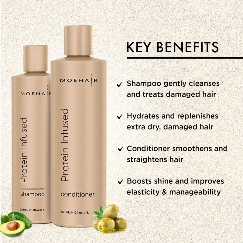 Protein Infused Shampoo and Conditioner Combo Key Benefits