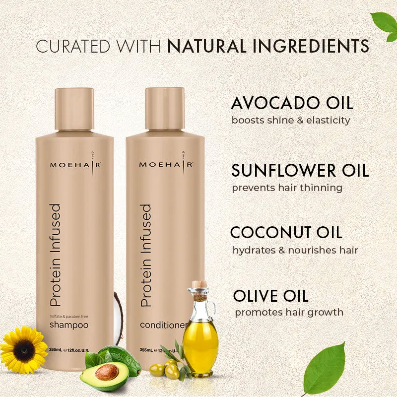 Protein Infused Shampoo and Conditioner Combo Ingredients