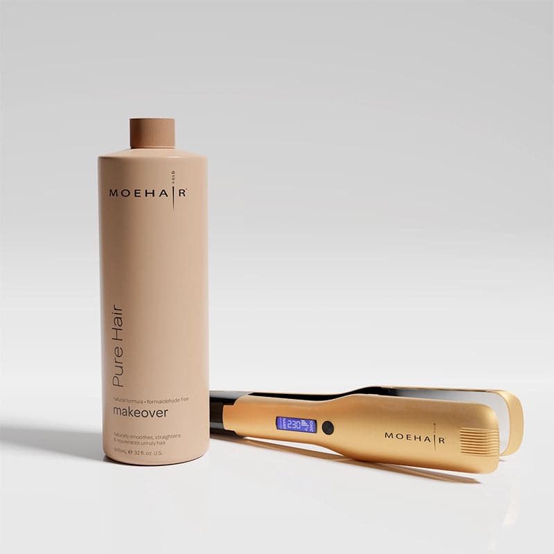 Moehair Pure Hair Makeover and Hair Straightener Combo