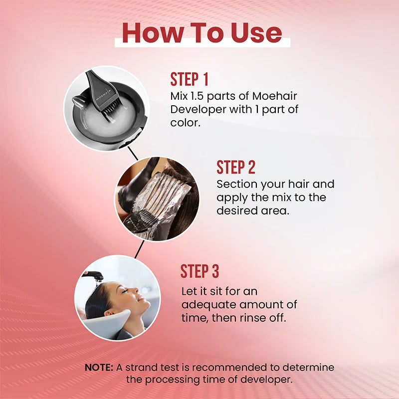 how to use 5 volume hair developer