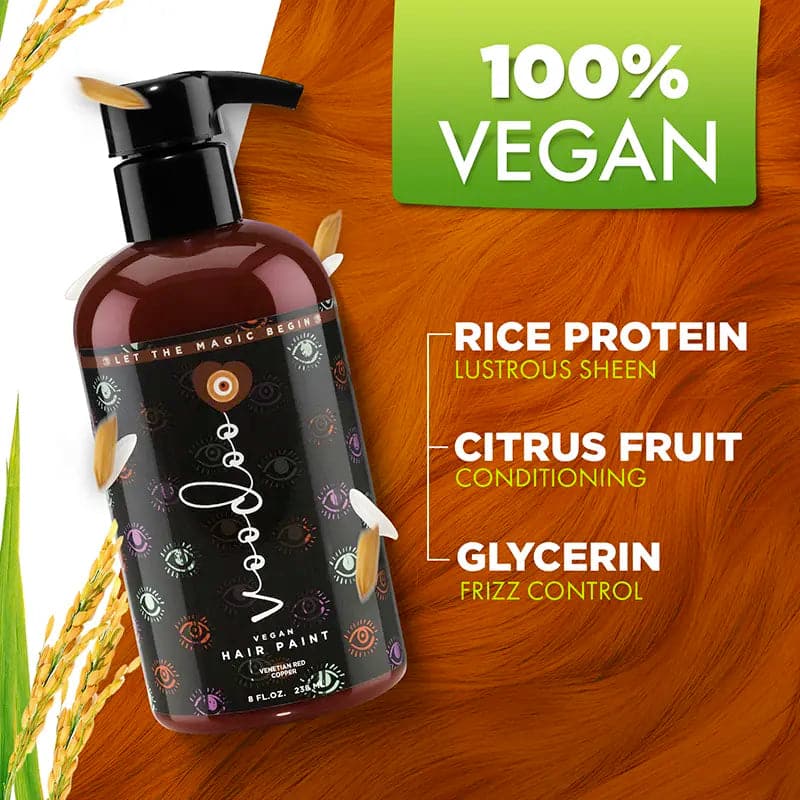 Vegan copper hair dye