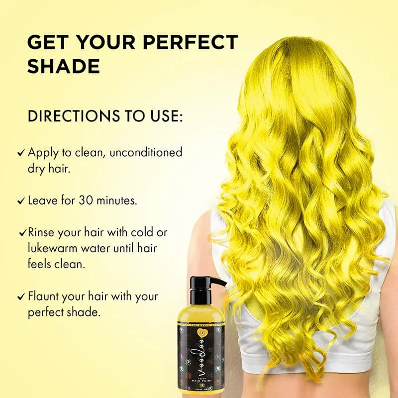 Directions to use yellow hair dye
