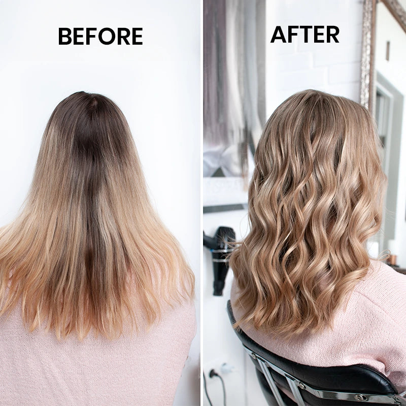Before and after image of the product