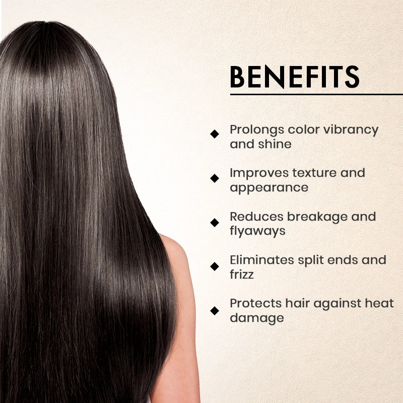 benefits - Pack of color safe shampoo and conditioner with heat protectant spray and leave in conditioner