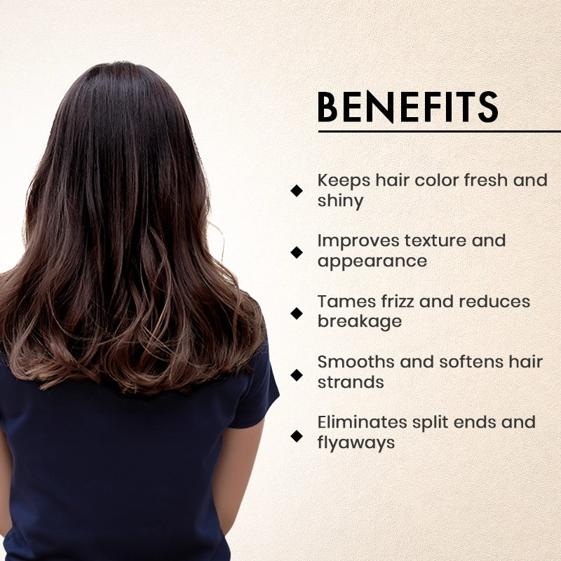 benefits - Pack of color safe shampoo and conditioner with hair serum and leave in conditioner