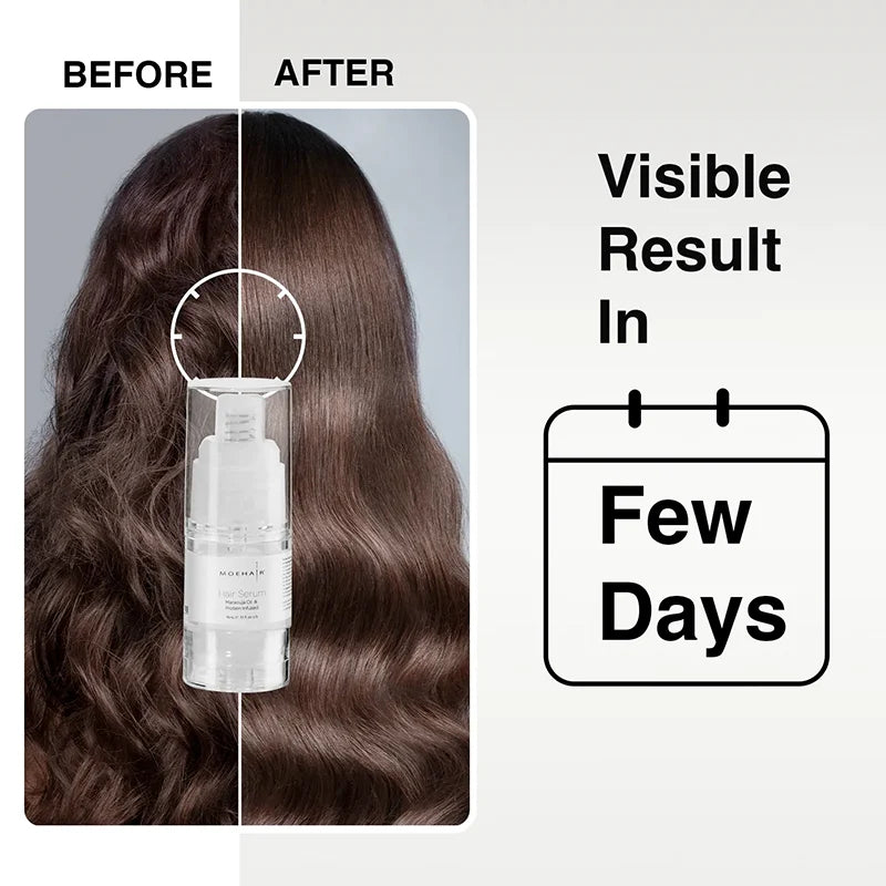 Before and After Use - Mini Hair Serum
