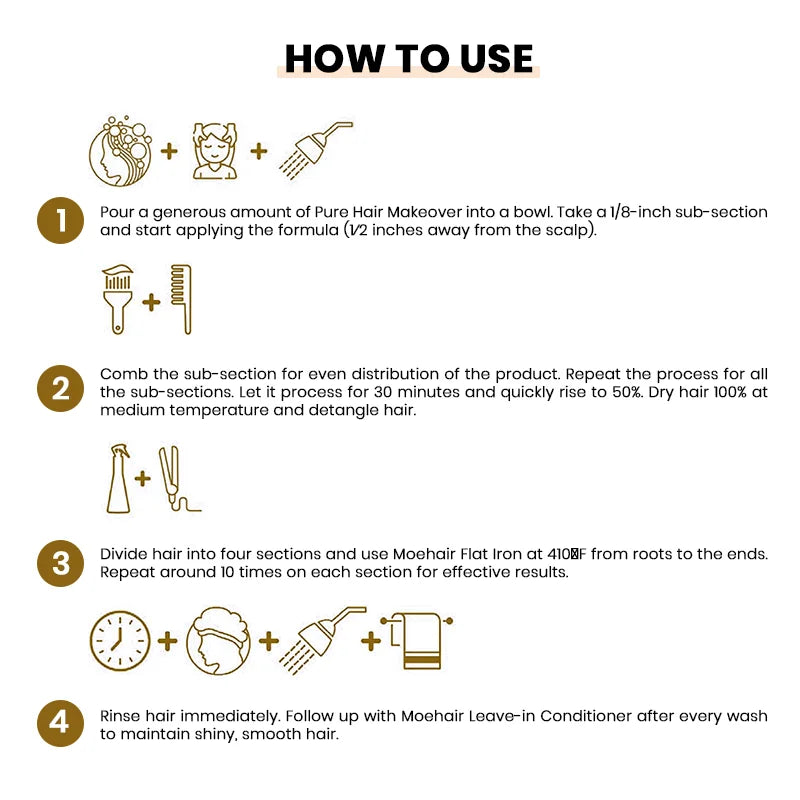 how to use - Pure Hair Makeover and Leave in Conditioner Combo