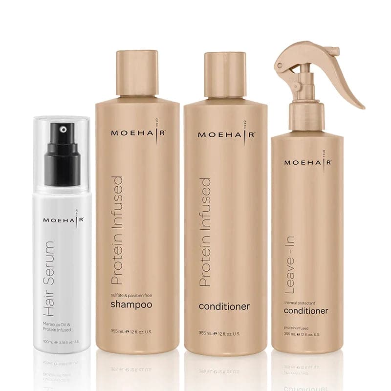 Protein Infuse Shampoo and Conditioner, Hair Serum, Leave in Conditioner