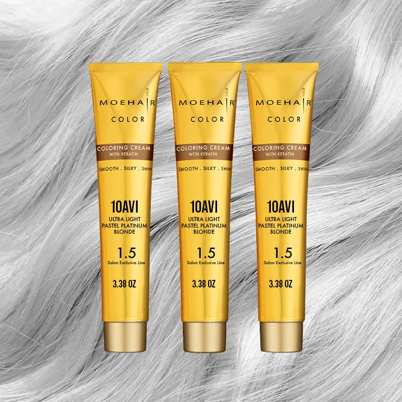 Pack of 3 - 10AVI Ultra Light Pastel Platinum Blonde Hair Color