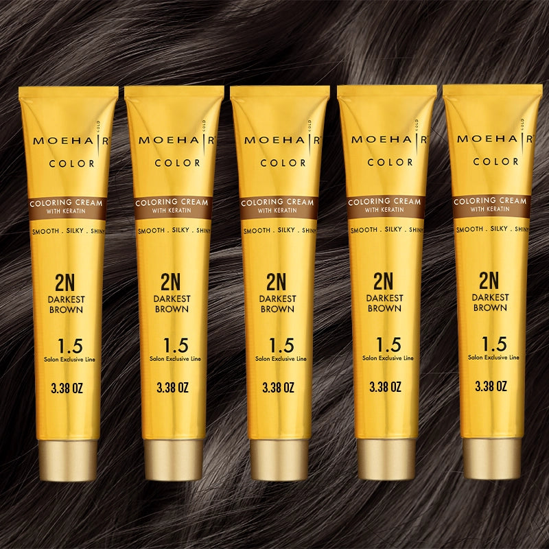 Pack of 5 - 2N darkest brown hair color 