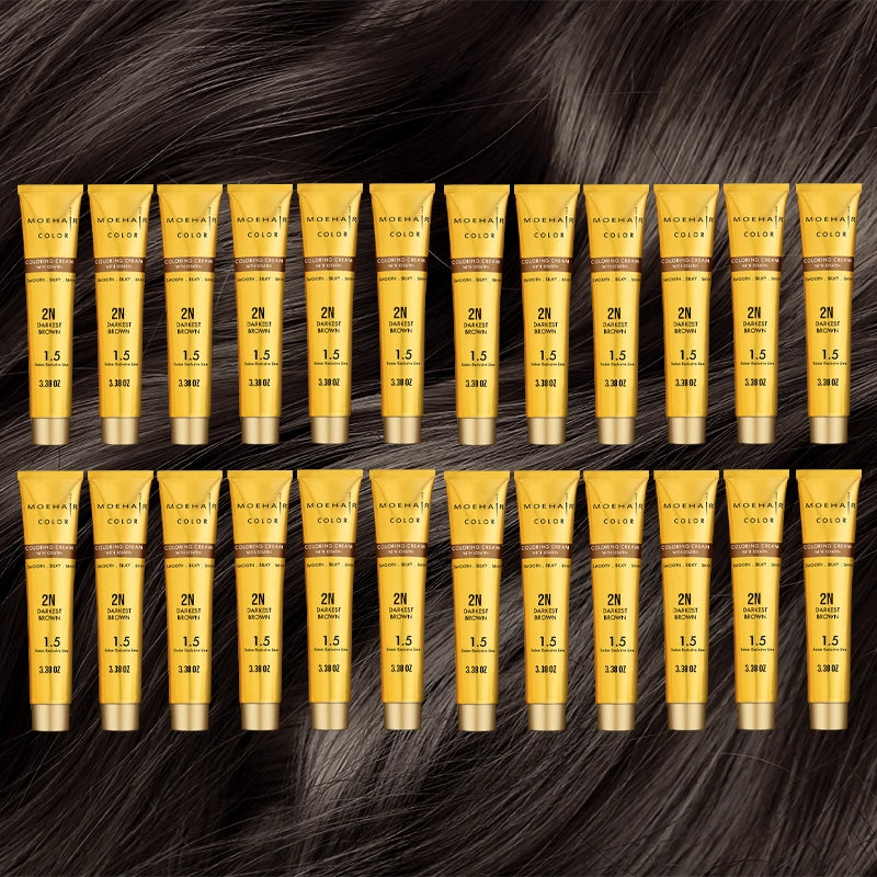 Pack of 24 - 2N darkest brown hair color 