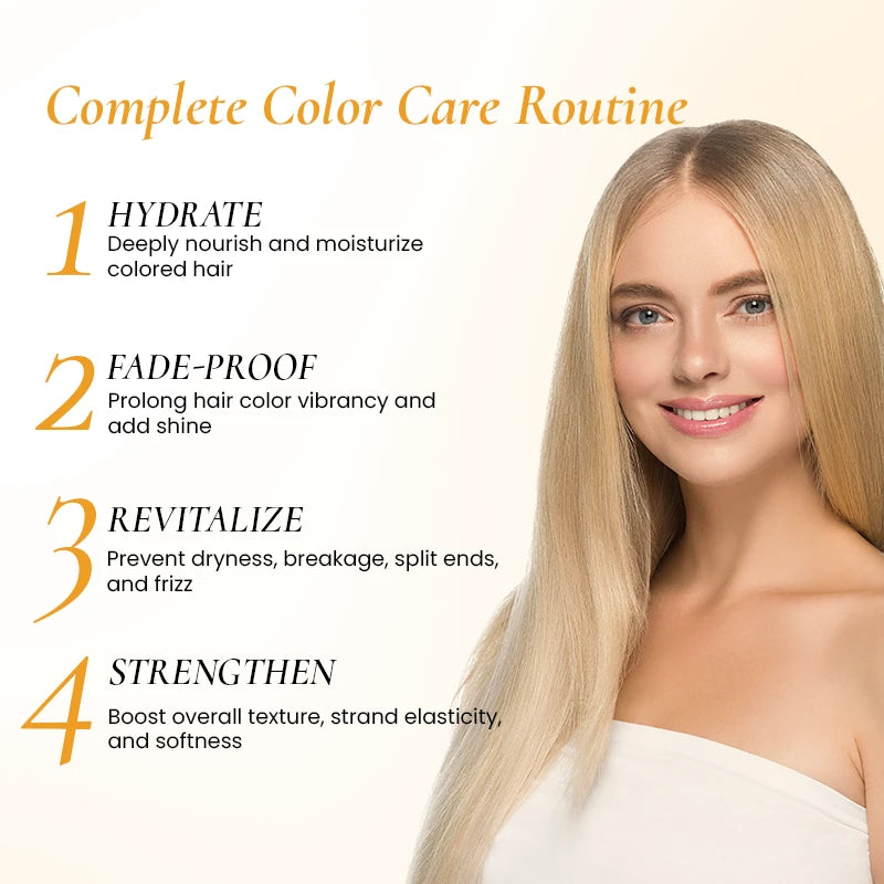 Pack of Color Alive Shampoo & Conditioner with Luxx Leave-In Conditioner, Flat Iron, Thermal Shield & Serum