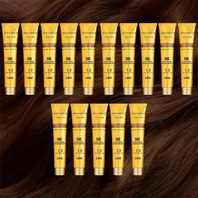 Pack of 15 - 5KG Light Copper Golden Brown Hair Color