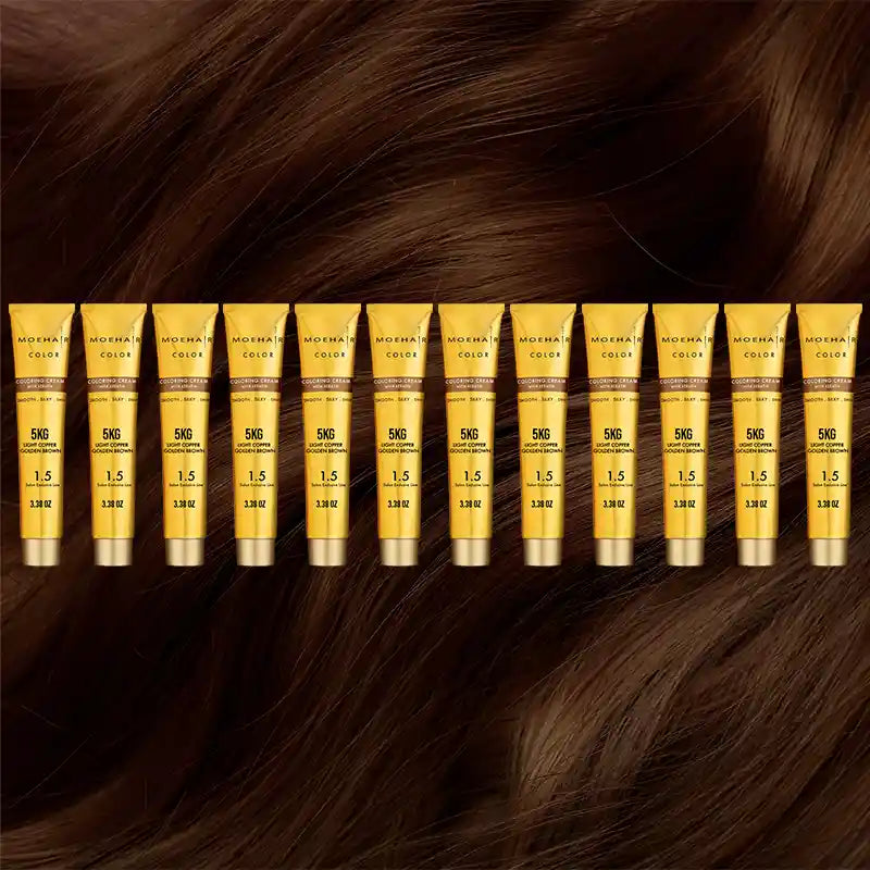 Pack of 12 - 5KG Light Copper Golden Brown Hair Color
