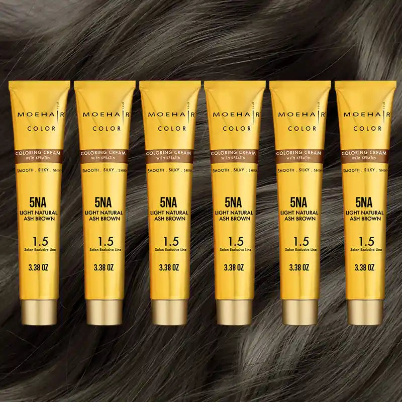 Pack of 6 - 5NA Light Natural Brown Ash Hair Color