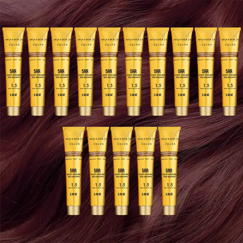 Pack of 15 - 5RR Light Intense Red Brown Hair Color