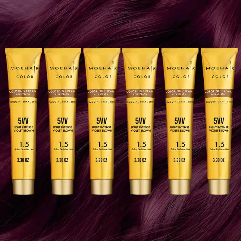 Pack of 6 - 5VV Light Intense Violet Brown Hair Color