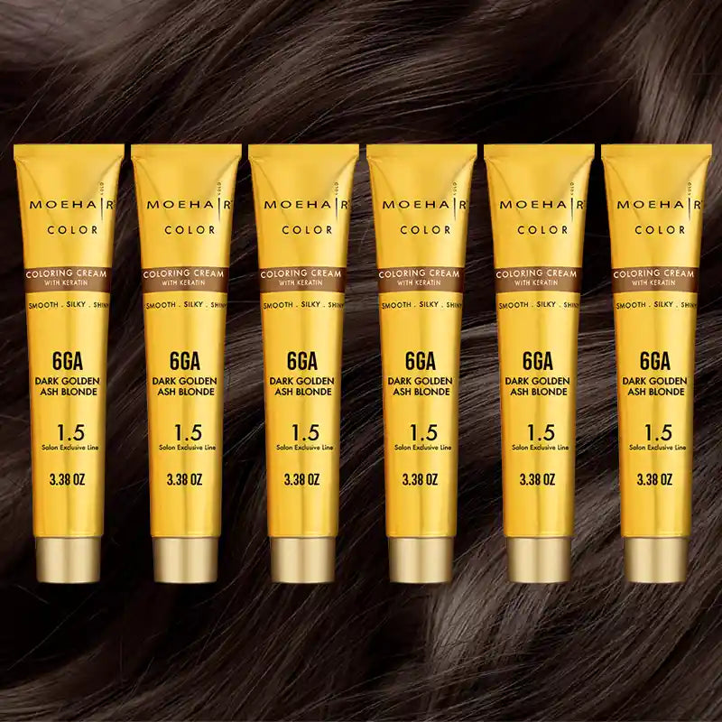 Pack of 6 - 6GA Dark Golden Ash Blonde Hair Color